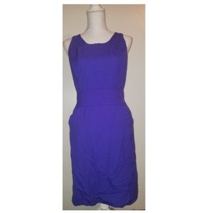 Purple size 4 j. Crew midi dress‎ with pockets